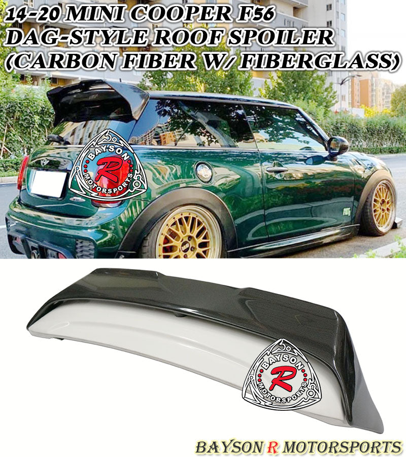 DAG Style Spoiler (Carbon Fiber w/ Fiberglass) For 2014-2022 Mini Cooper F56 - Bayson R Motorsports