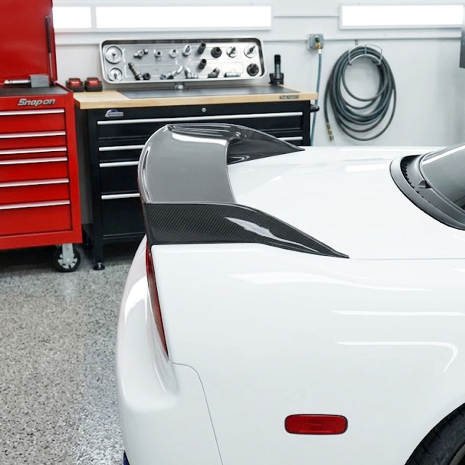 R Style Spoiler (Carbon Fiber) w/ LED 3rd Brake Light For 1990-2005 Acura NSX