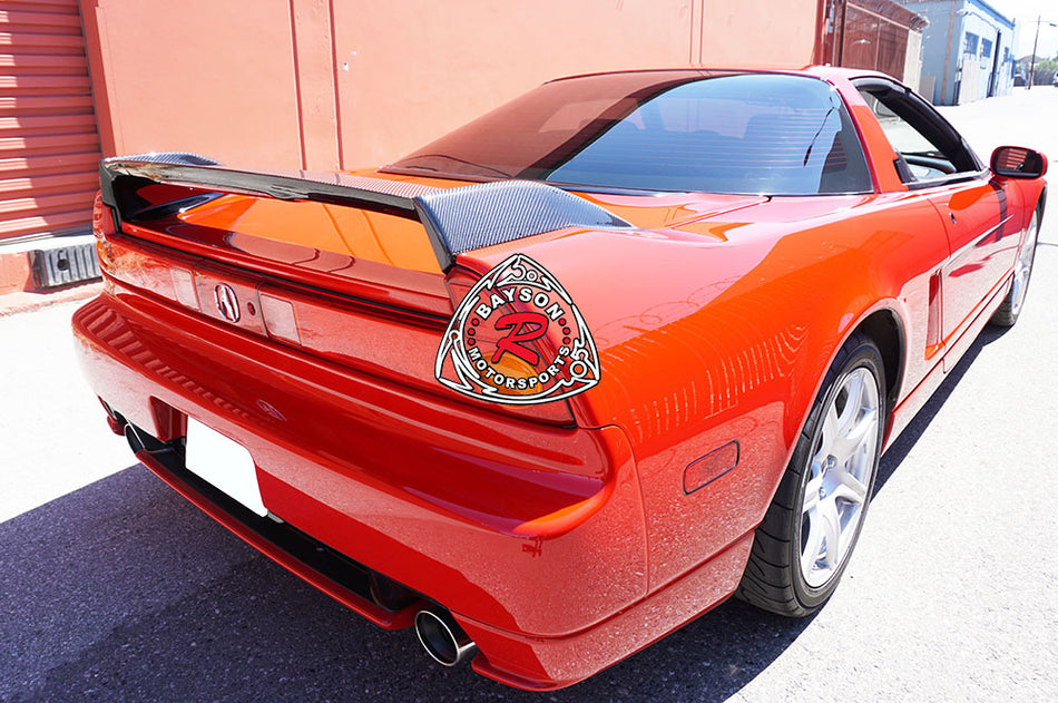 R Style Spoiler (Half Carbon Fiber) w/ LED 3rd Brake Light For 1990-2005 Acura NSX
