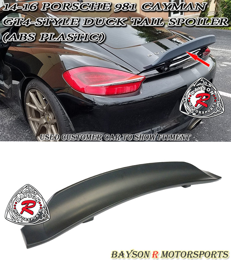 Ducktail Spoiler For 2014-2016 Porsche Cayman (981) - Bayson R Motorsports