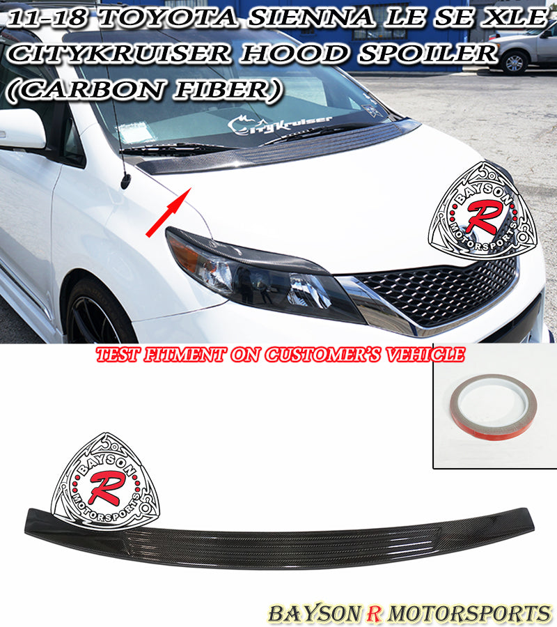 CityKrusier Hood Spoiler (Carbon Fiber) For 2011-2020 Toyota Sienna - Bayson R Motorsports