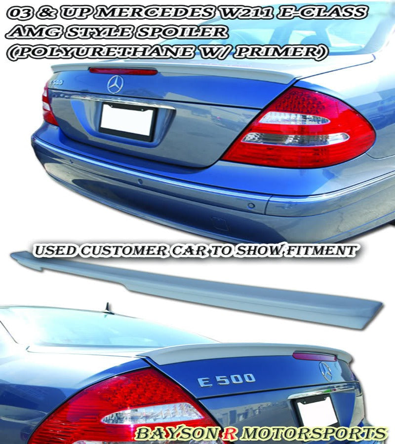 A Style Spoiler (Primer) For 2003-2009 Mercedes-Benz E-Class (W211) - Bayson R Motorsports