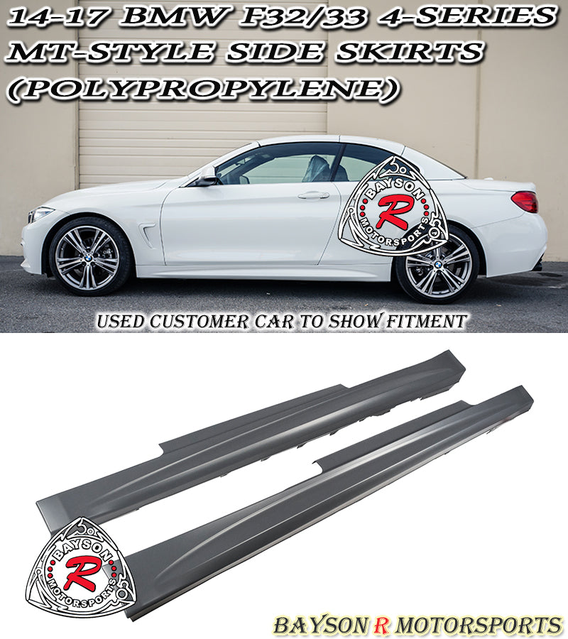 MT Style Side Skirts For 2014-2020 BMW 4-Series F32 F33 - Bayson R Motorsports