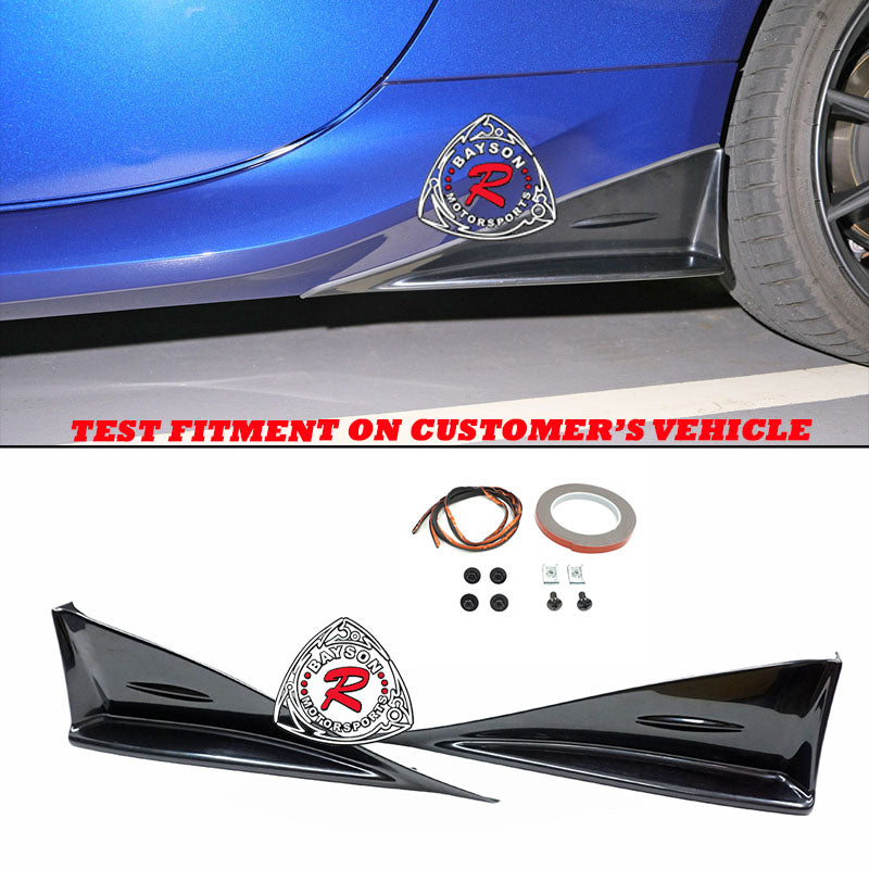 STi Style Side Skirts (ABS Plastic) For 2022-2023 Subaru BRZ / Toyota GR86 - Bayson R Motorsports