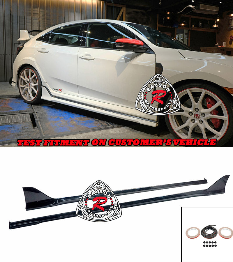 MU Style Side Skirts For 2017-2021 Honda Civic Type R FK8 ONLY - Bayson R Motorsports