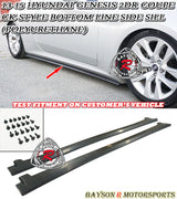 CK Style Side Skirts For 2010-2016 Hyundai Genesis 2Dr - Bayson R Motorsports