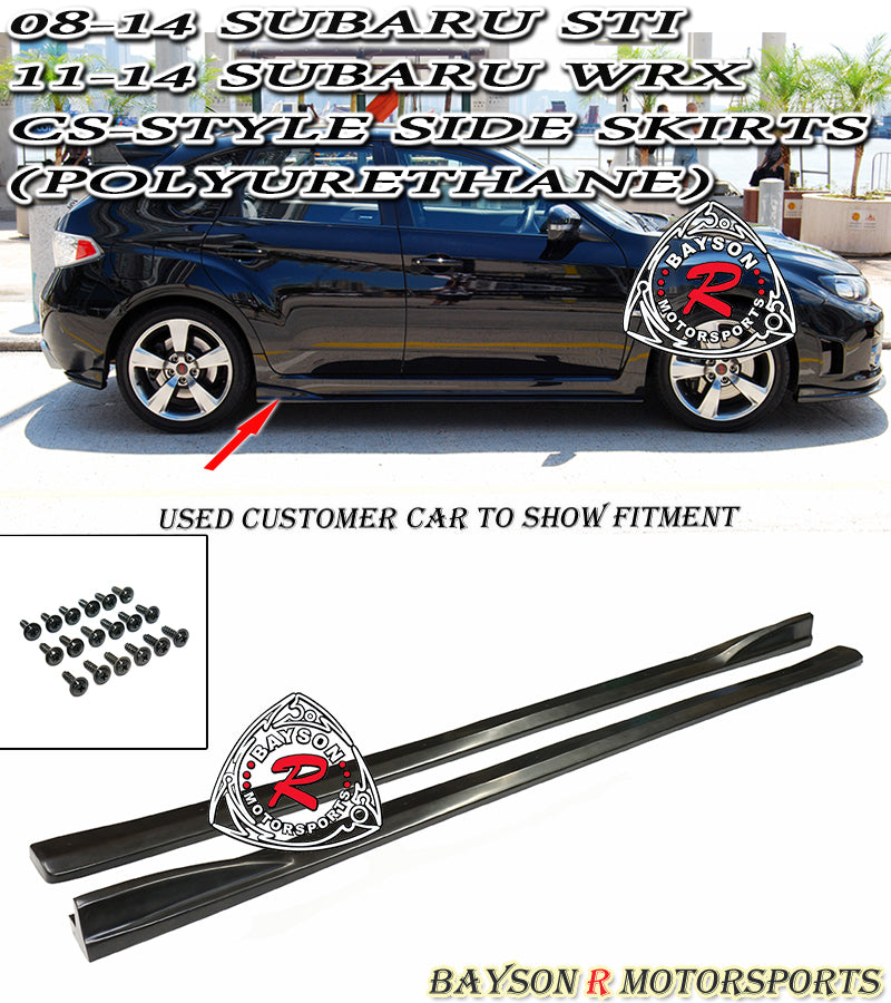 CS Style Side Skirts For 2008-2014 Subaru WRX / STi - Bayson R Motorsports