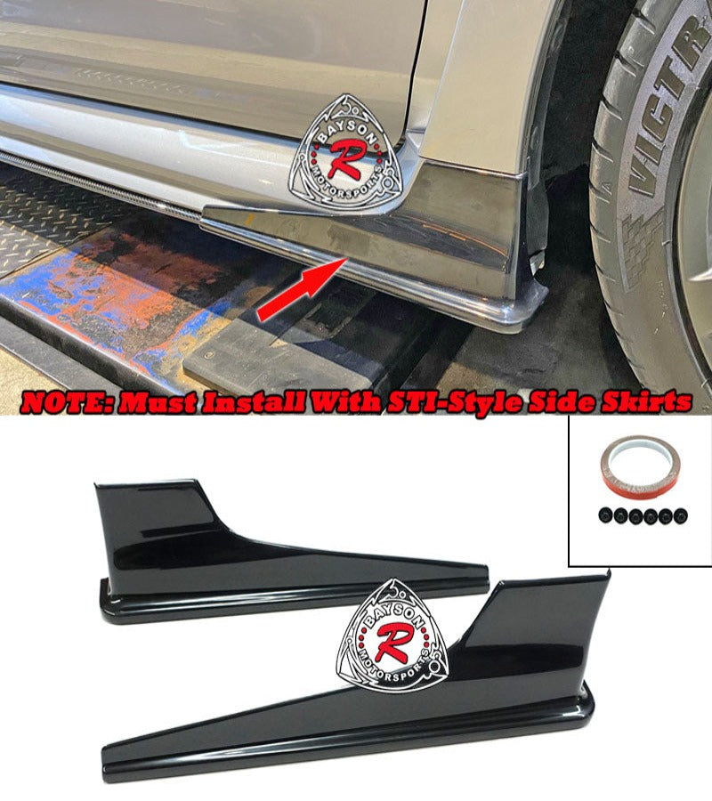 Front Side Spats For 2015-2021 Subaru WRX / STi (Must Install with STi-Style Side Skirts) - Bayson R Motorsports