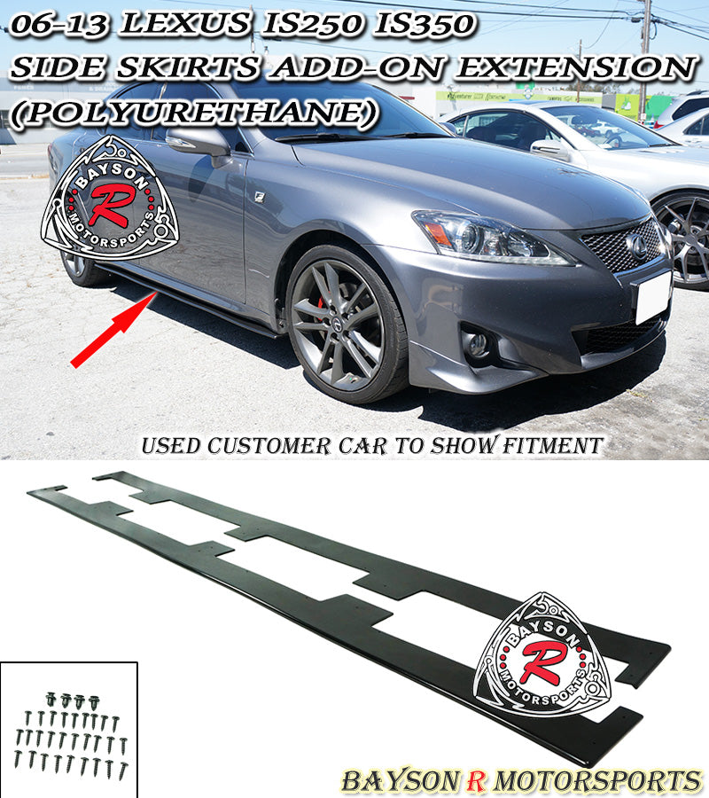 Add-On Side Skirts For 2006-2013 Lexus IS - Bayson R Motorsports