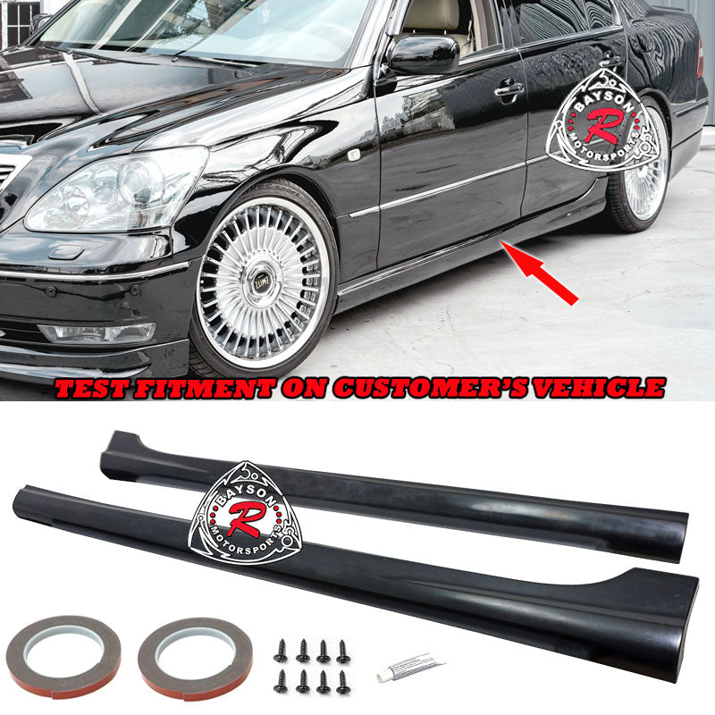 C Style Side Skirts For 2001-2006 Lexus LS430 - Bayson R Motorsports