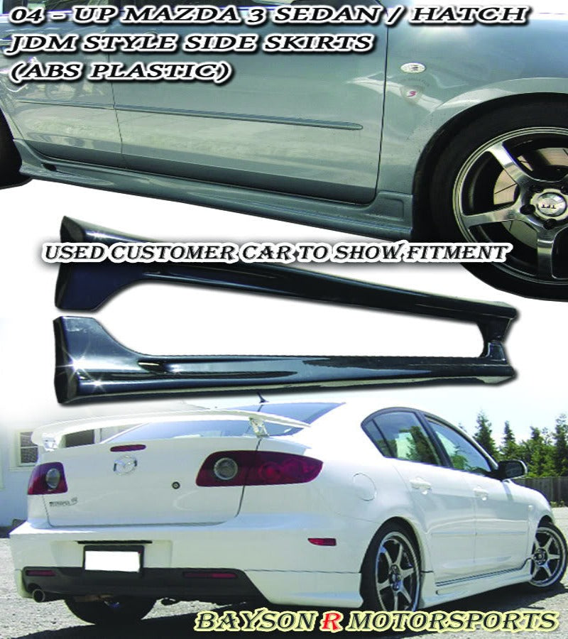 K Style Side Skirt For 2004-2009 Mazda 3 - Bayson R Motorsports