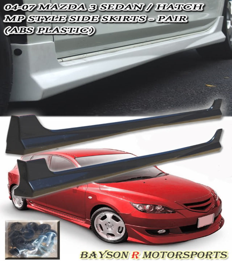 MP Style Side Skirts For 2004-2009 Mazda 3 - Bayson R Motorsports