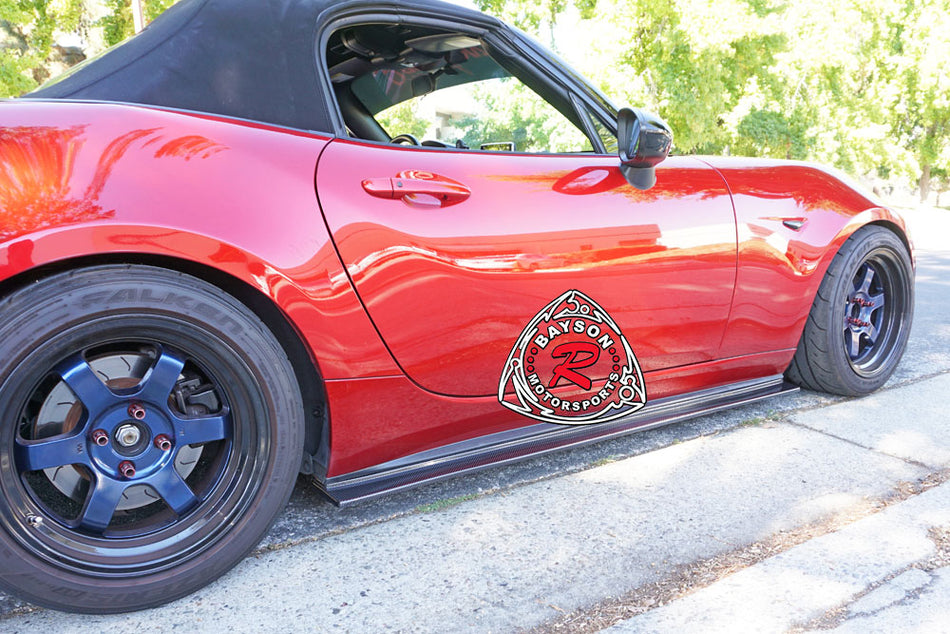 A Style Side Skirts Extension (Carbon Fiber) For 2016-2024 Mazda Miata - Bayson R Motorsports