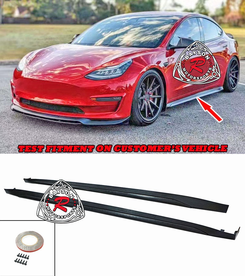 ART Style Side Skirts For 2017-2022 Tesla Model 3 - Bayson R Motorsports