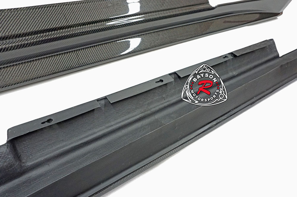 Carbon Fiber M Style Side Skirts For 2009-2016 Nissan GT-R R35 - Left & Right Pair