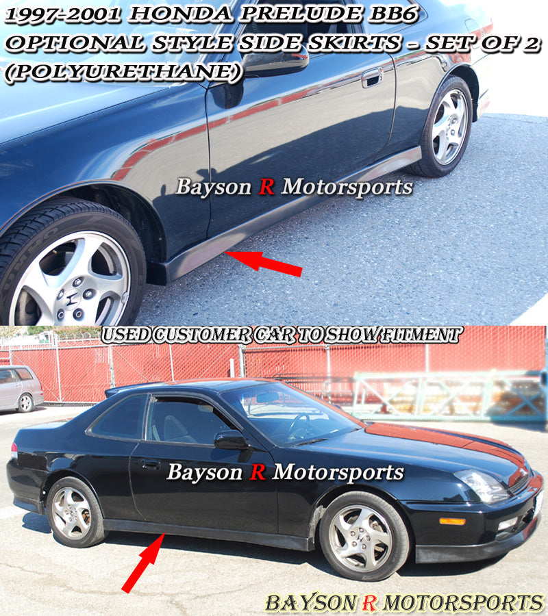 OPT Style Side Skirts For 1997-2001 Honda Prelude - Bayson R Motorsports