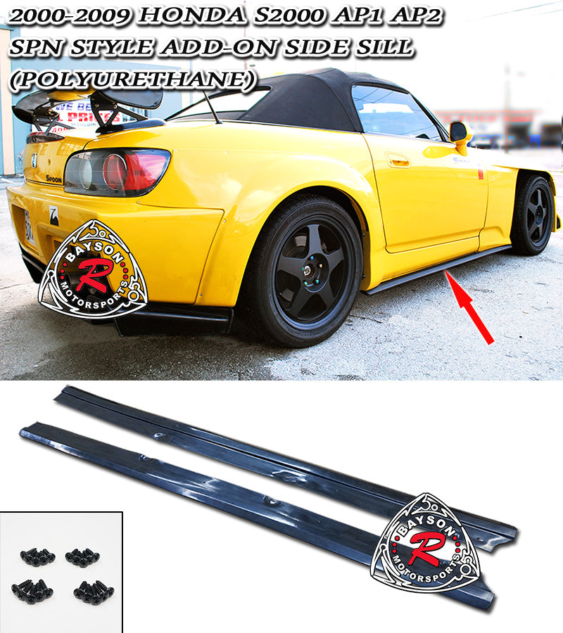 Spn Style Side Skirts For 2000-2009 Honda S2000 - Bayson R Motorsports