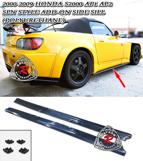 Spn Style Side Skirts For 2000-2009 Honda S2000 - Bayson R Motorsports