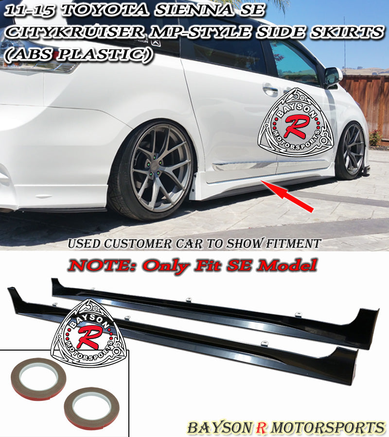 Citykruiser MP Style Add-On Side Skirts For 2011-2020 Toyota Sienna (SE Model) - Bayson R Motorsports