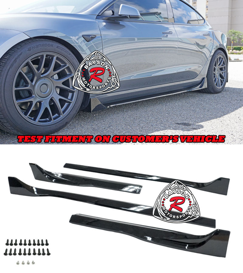 F Style Side Skirts For 2024-2025 Tesla Model-3