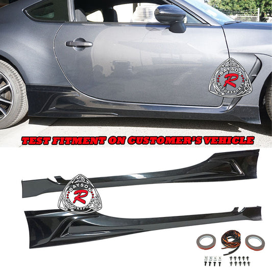 T Style Side Skirts (ABS Plastic) For 2022-2023 Toyota GR86 / Subaru BRZ - Bayson R Motorsports