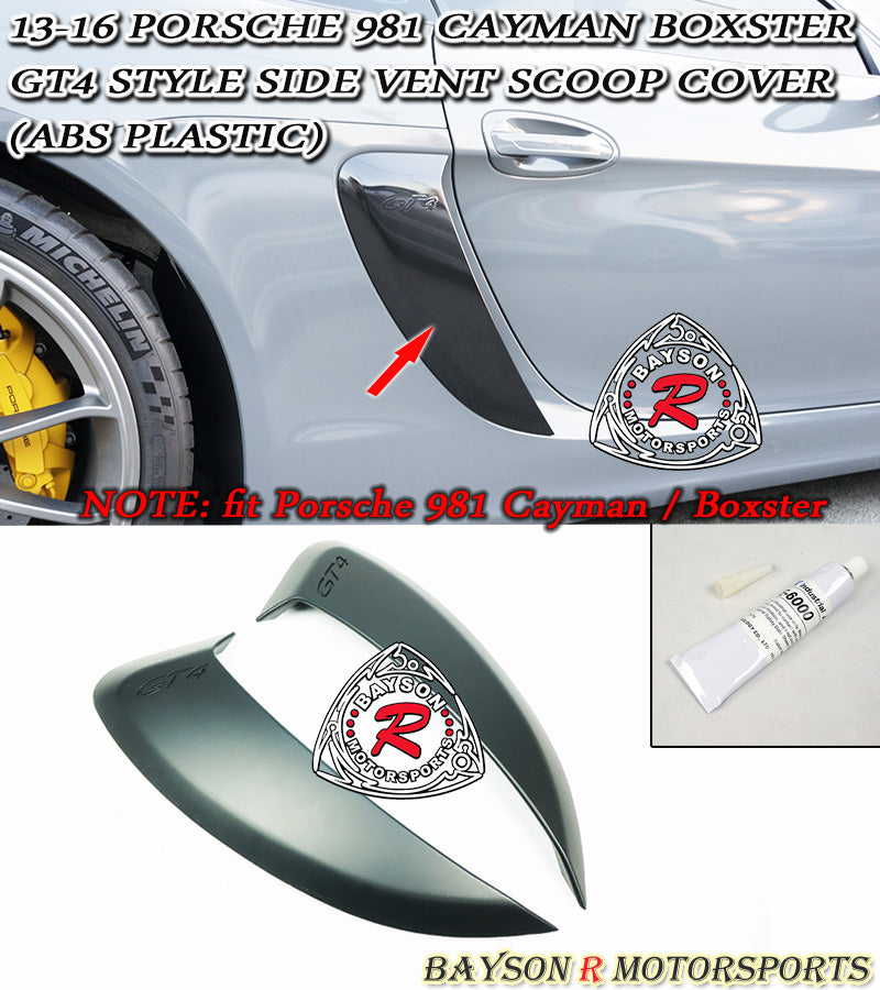 GT4 Style Side Scoop For 2013-2016 Porsche Cayman / Boxster (981) - Bayson R Motorsports