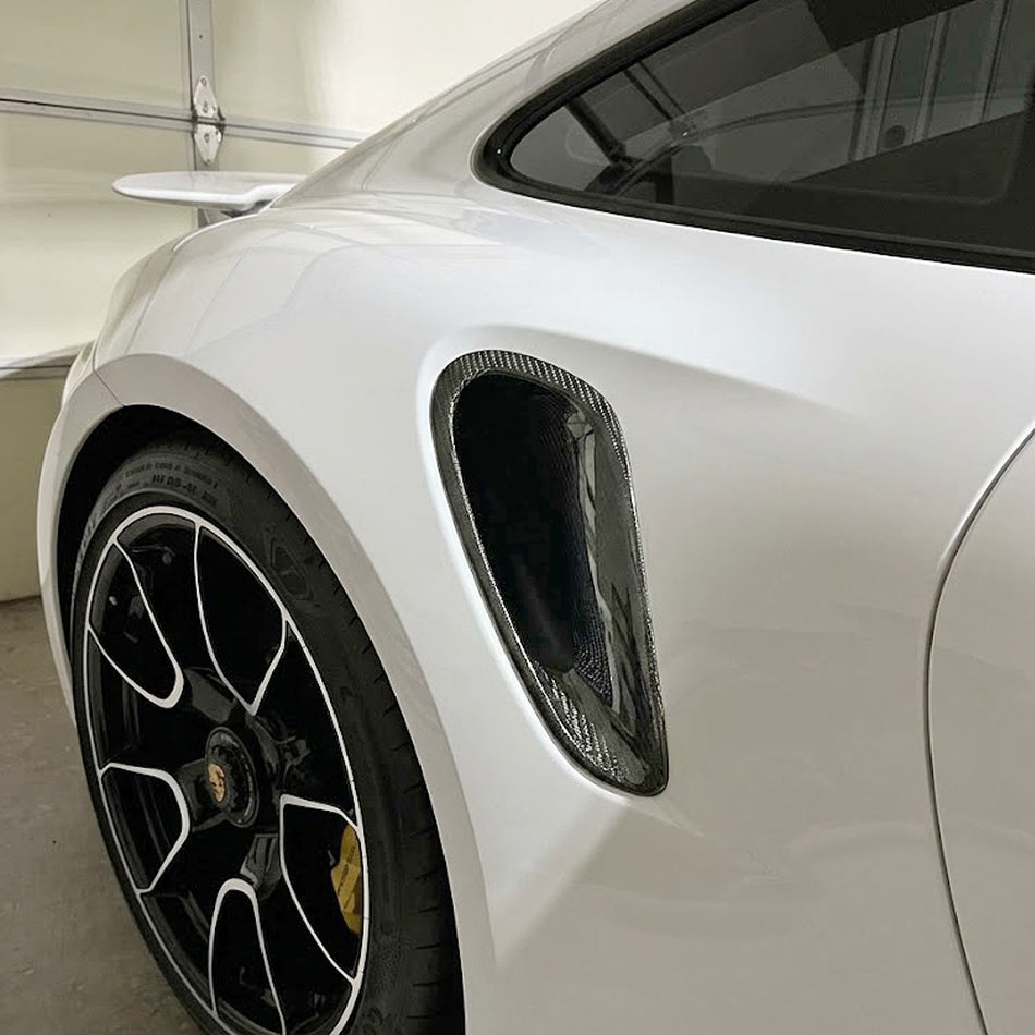 Replacement Side Air Vents (Dry Carbon Fiber) For 2021-2026 Porsche 911 992.1 992.2 Turbo / Turbo S / GT3 RS