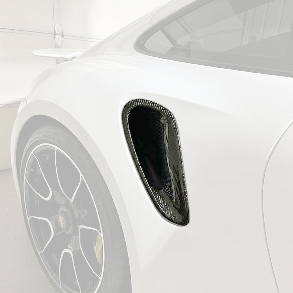 Replacement Side Air Vents (Dry Carbon Fiber) For 2021-2026 Porsche 911 992.1 992.2 Turbo / Turbo S / GT3 RS