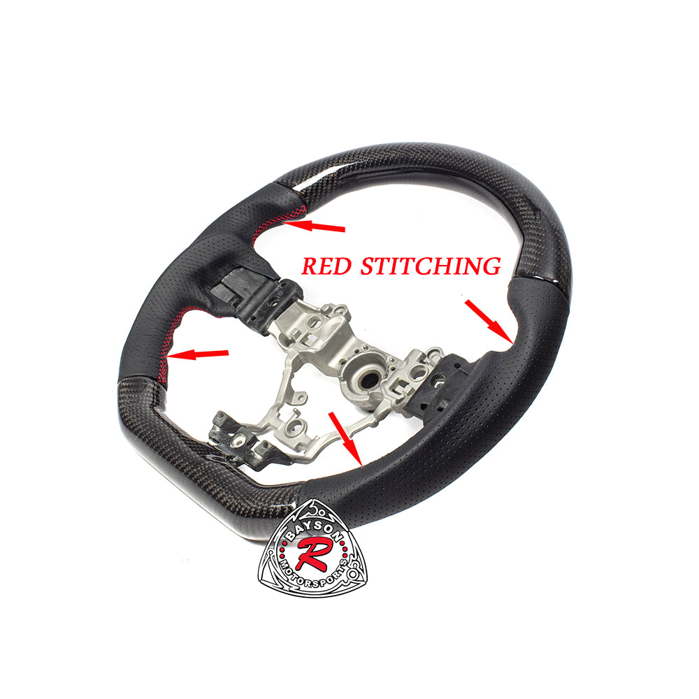 Carbon / Leather Steering Wheel For 2015-2021 Subaru WRX STi - Bayson R Motorsports