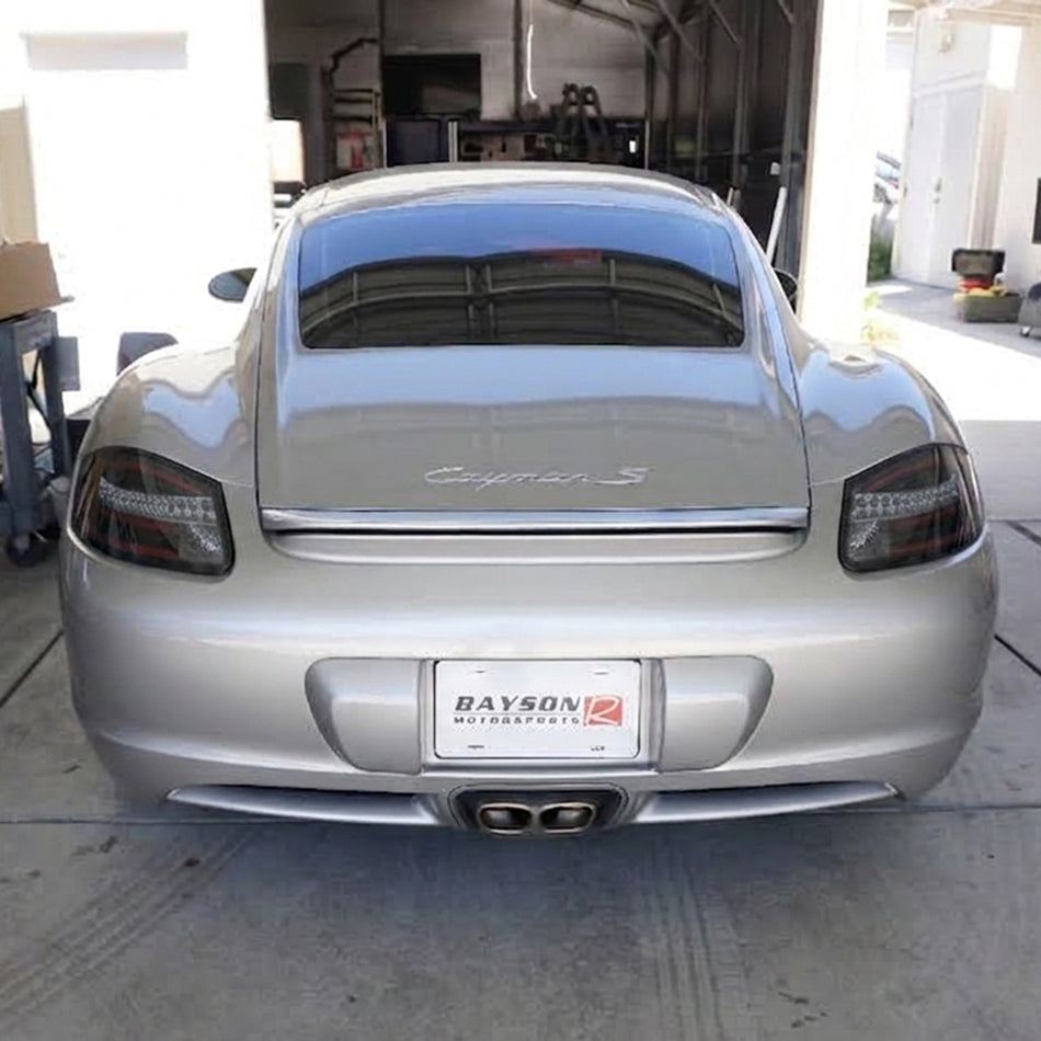 Euro Style LED Sequential Tail Lights (Black Housing/Smoke Lens/Red Parking Light) For 2005-2008 Porsche Boxster/Cayman 987.1