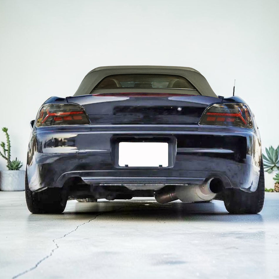 JDM Style LED Sequential Tail Lights (Black Chrome Housing) For 2000-2003 Honda S2000 (AP1)