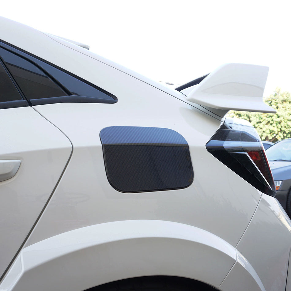 Fuel Lid Add-On Insert (Dry Carbon - Gloss) For 2017-2021 Honda Civic 5Dr Hatchback/Type R (FK8)