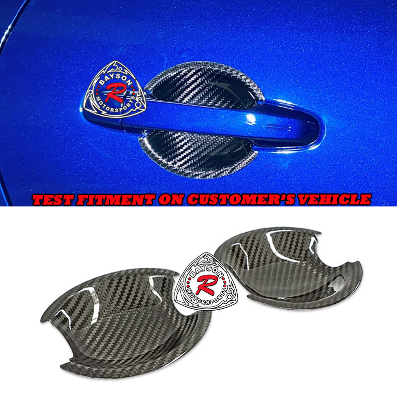 Door Handle Bowl Cover (Carbon Fiber) For 2012-2023 Scion FR-S / Toyota 86 GR86 / Subaru BRZ - Bayson R Motorsports