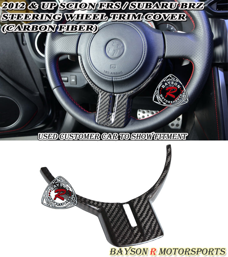 Steering Wheel Trim Cover (Carbon Fiber) For 2012-2016 Subaru BRZ