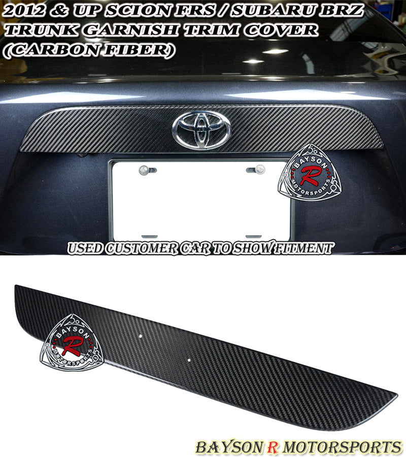 Trunk Garnish Trim Cover (Carbon Fiber) For 2012-2016 Scion FR-S / Subaru BRZ - Bayson R Motorsports