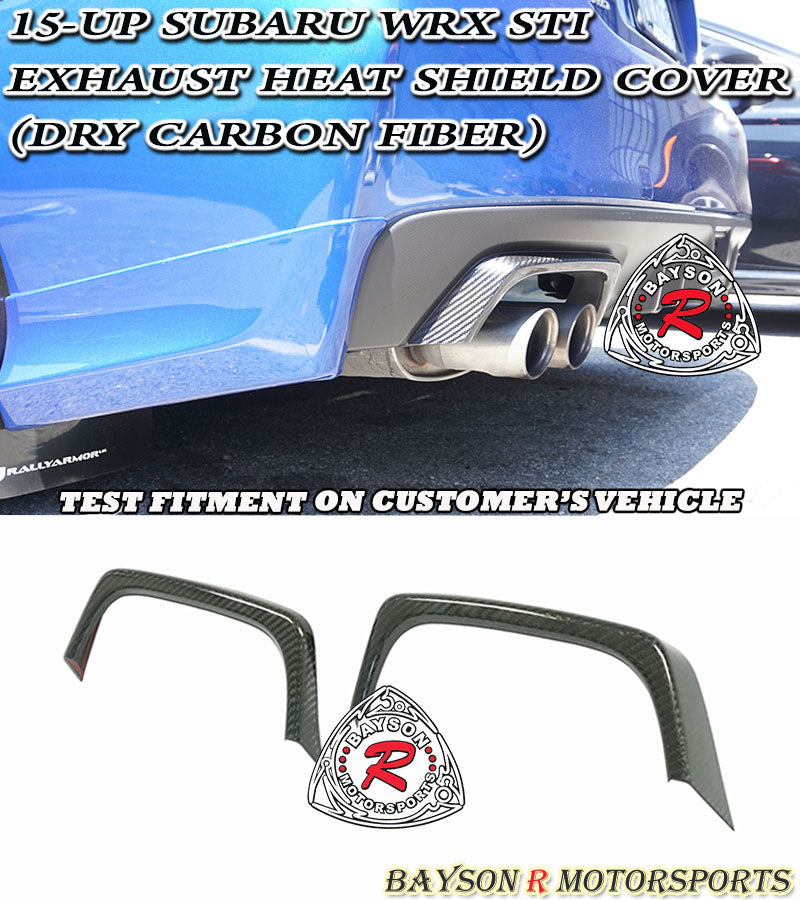 Carbon Fiber Exhaust Heat Shield Cover 2015-2021 Subaru WRX STi - Bayson R Motorsports