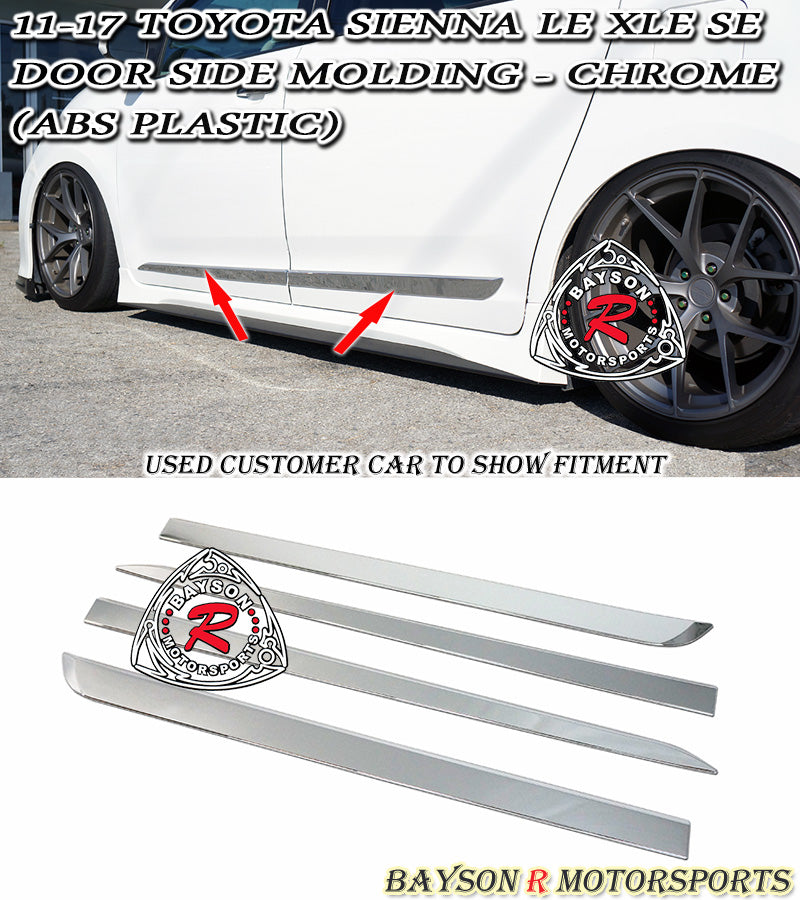 Chrome Door Side Molding For 2011-2020 Toyota Sienna - Bayson R Motorsports