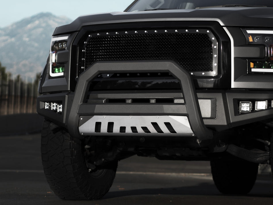 Armordillo 1999-2006 GMC Sierra 1500 AR Bull Bar - Matte Black W/Aluminum Skid Plate - Bayson R Motorsports