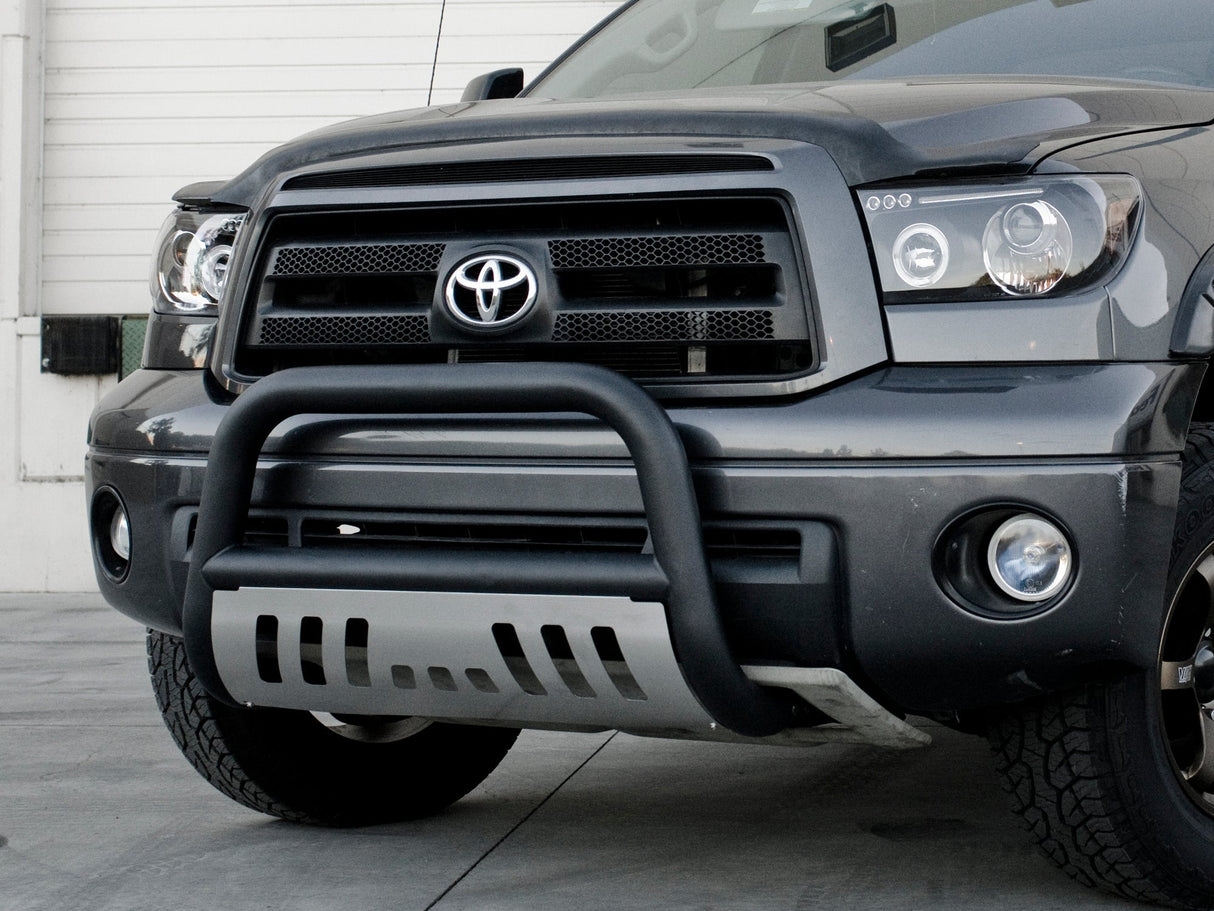 Armordillo 2014-2018 Chevy Silverado 1500 Classic Bull Bar - Matte Black W/Aluminum Skid Plate - Bayson R Motorsports