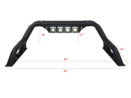 Armordillo CR1 Chase Rack W/LED Shroud For Mid Size Trucks - Bayson R Motorsports