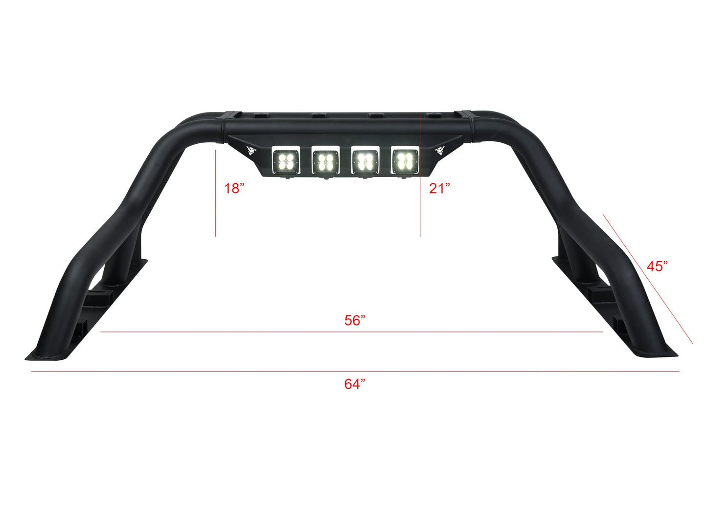 Armordillo CR1 Chase Rack W/LED Shroud For Mid Size Trucks - Bayson R Motorsports