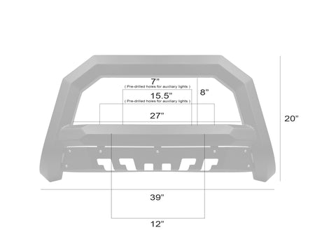 Armordillo 2005-2007 Nissan Pathfinder Rayden Bull Bar - Matte Black - Bayson R Motorsports