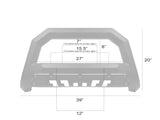 Armordillo 2006-2008 Lincoln Mark-LT Rayden Bull Bar - Matte Black - Bayson R Motorsports