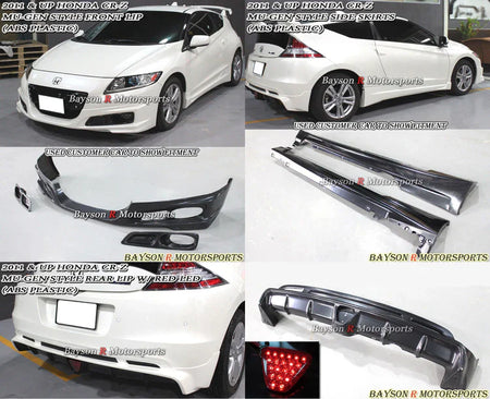MU Style Full Lip Kit/Front Lip/Side Skirt/Rear Lip For 2011-2012 Honda CR-Z